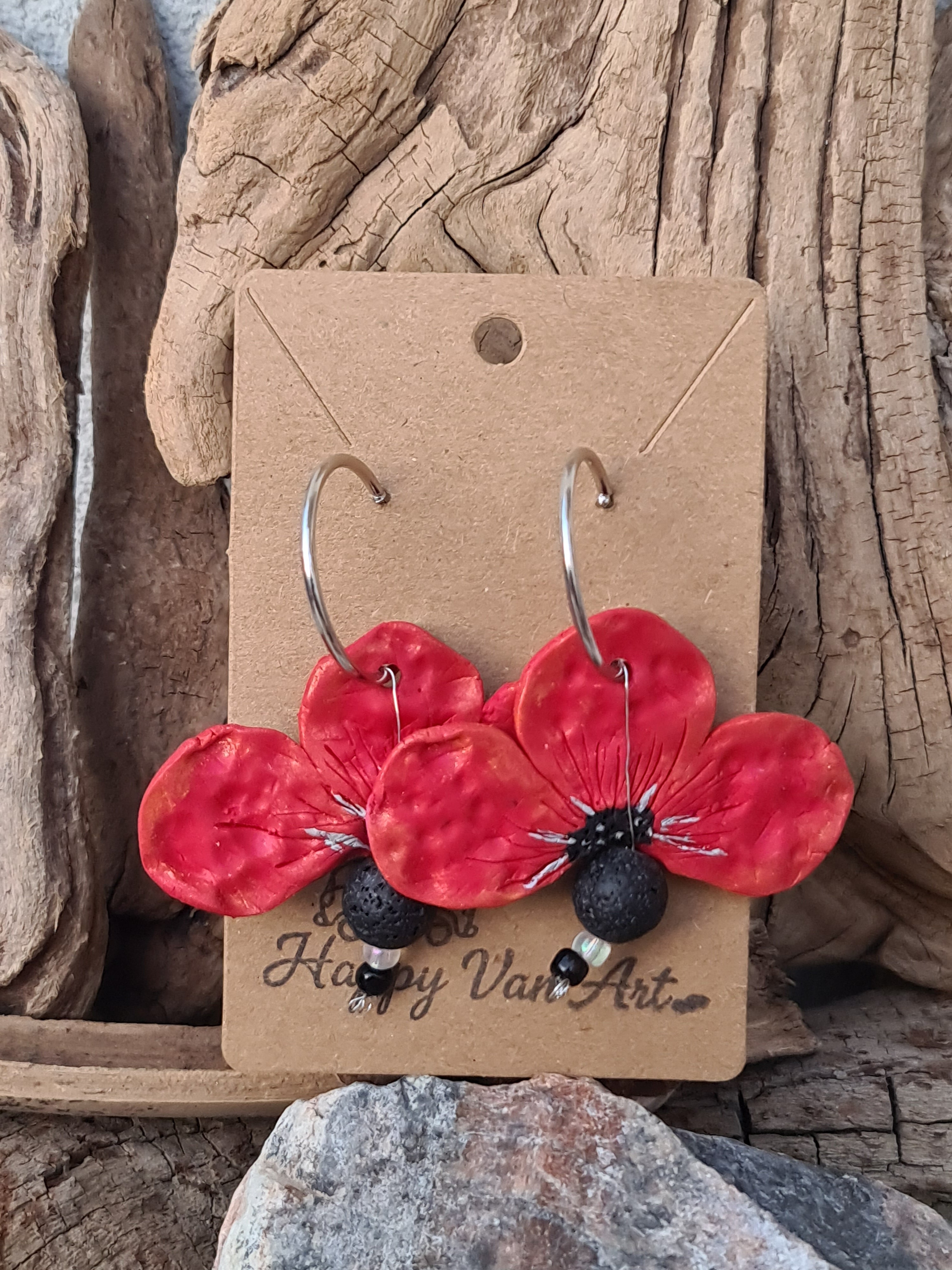 Poppy Flower Earrings