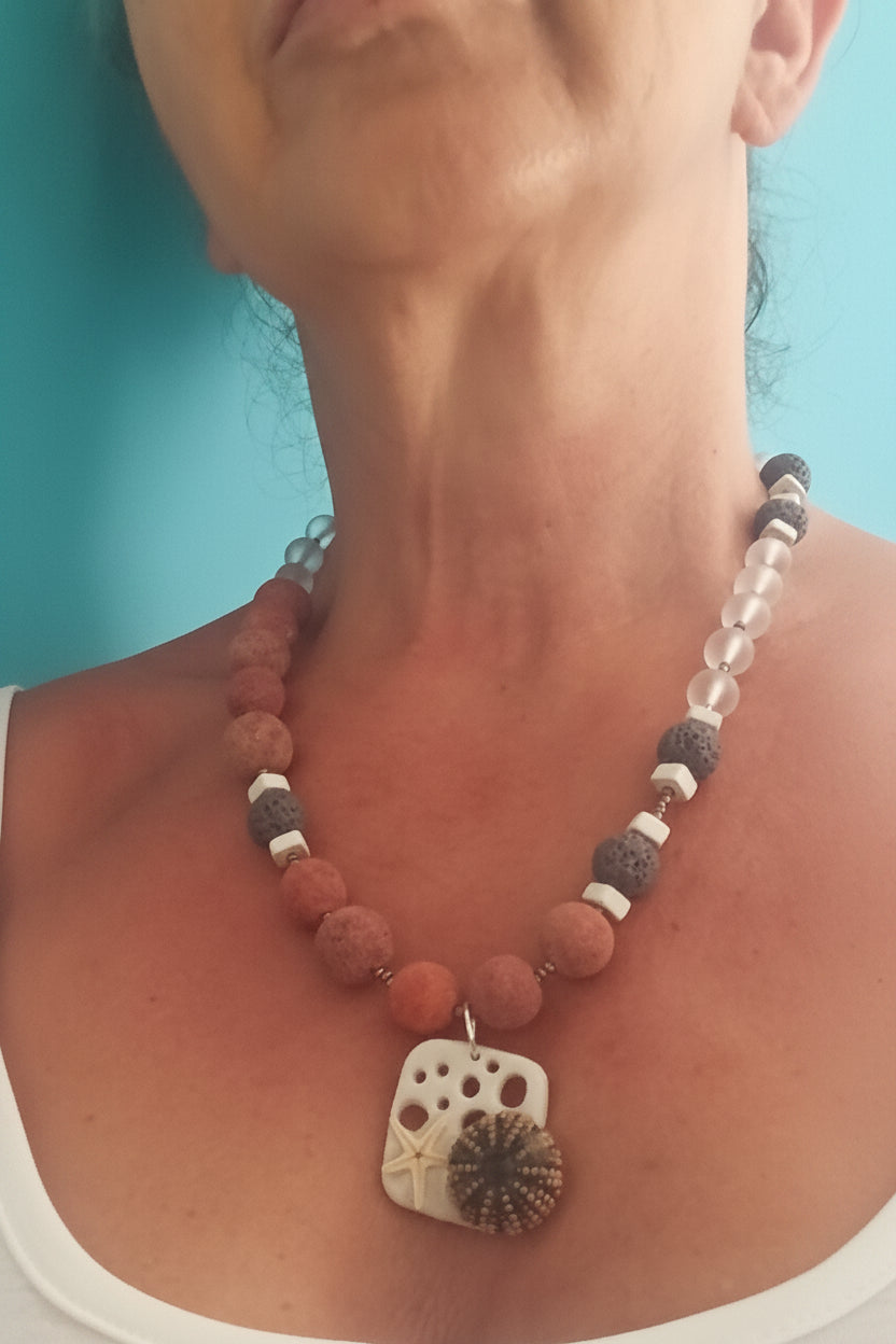 Lava & Sea Urchin Statement Necklace