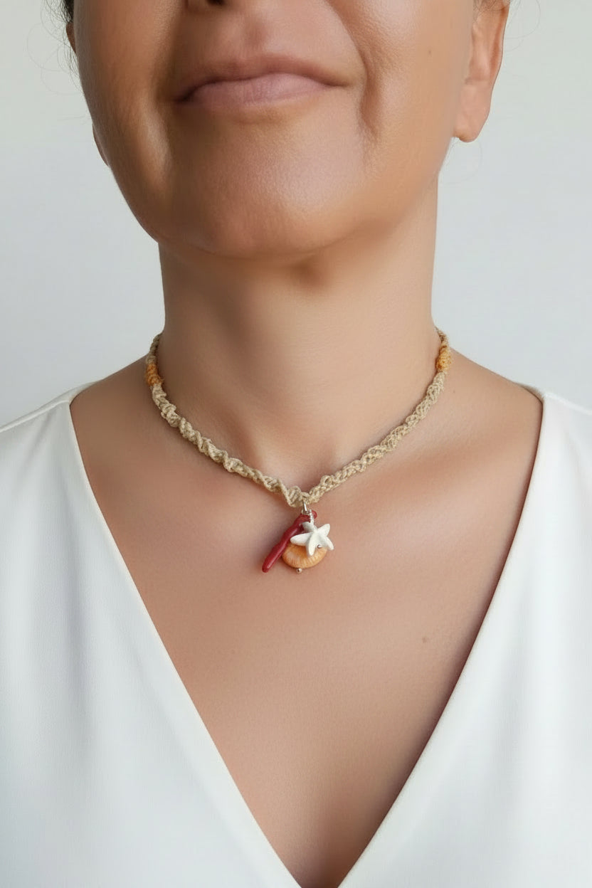 Starfish Macramé Choker