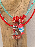 Turquoise Fish Charm Necklace