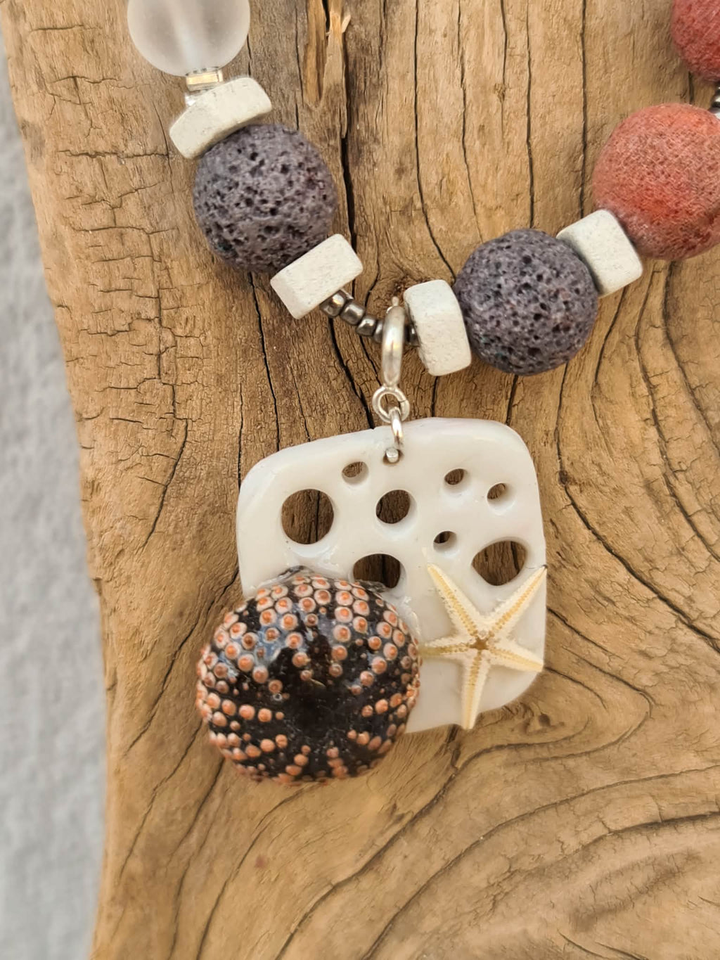 Lava & Sea Urchin Statement Necklace