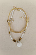 White & Gold Shell Necklace