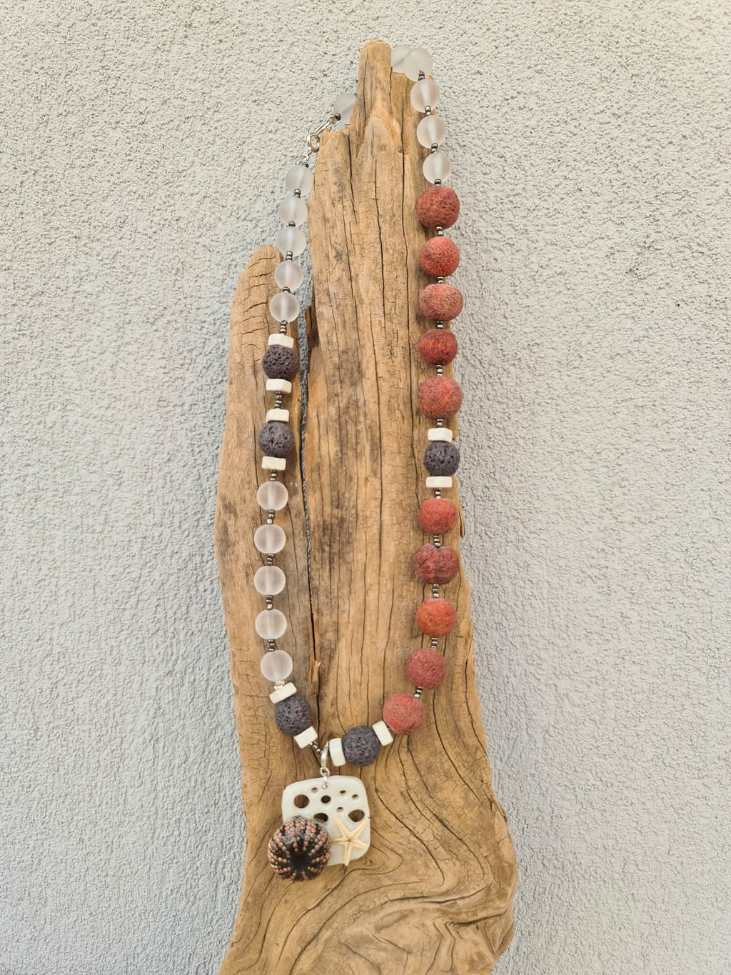Lava & Sea Urchin Statement Necklace