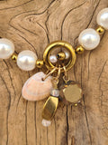 Pearl & Gold Charm Necklace