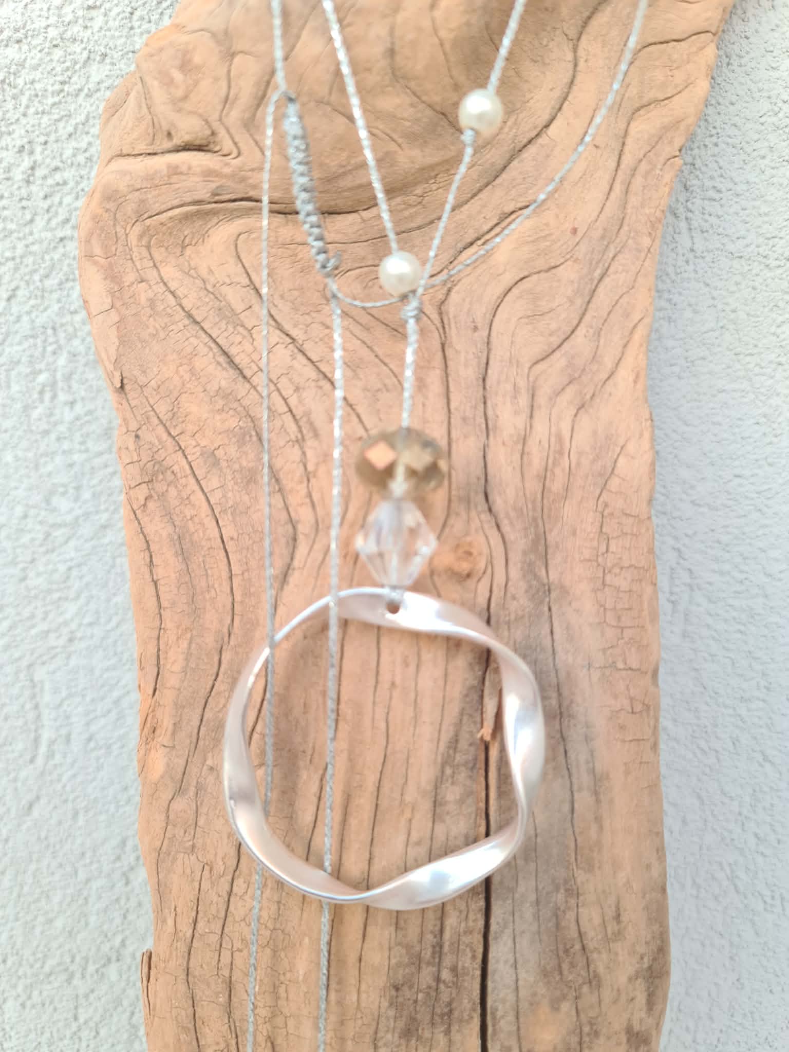 Pearl & Crystal Lariat Necklace