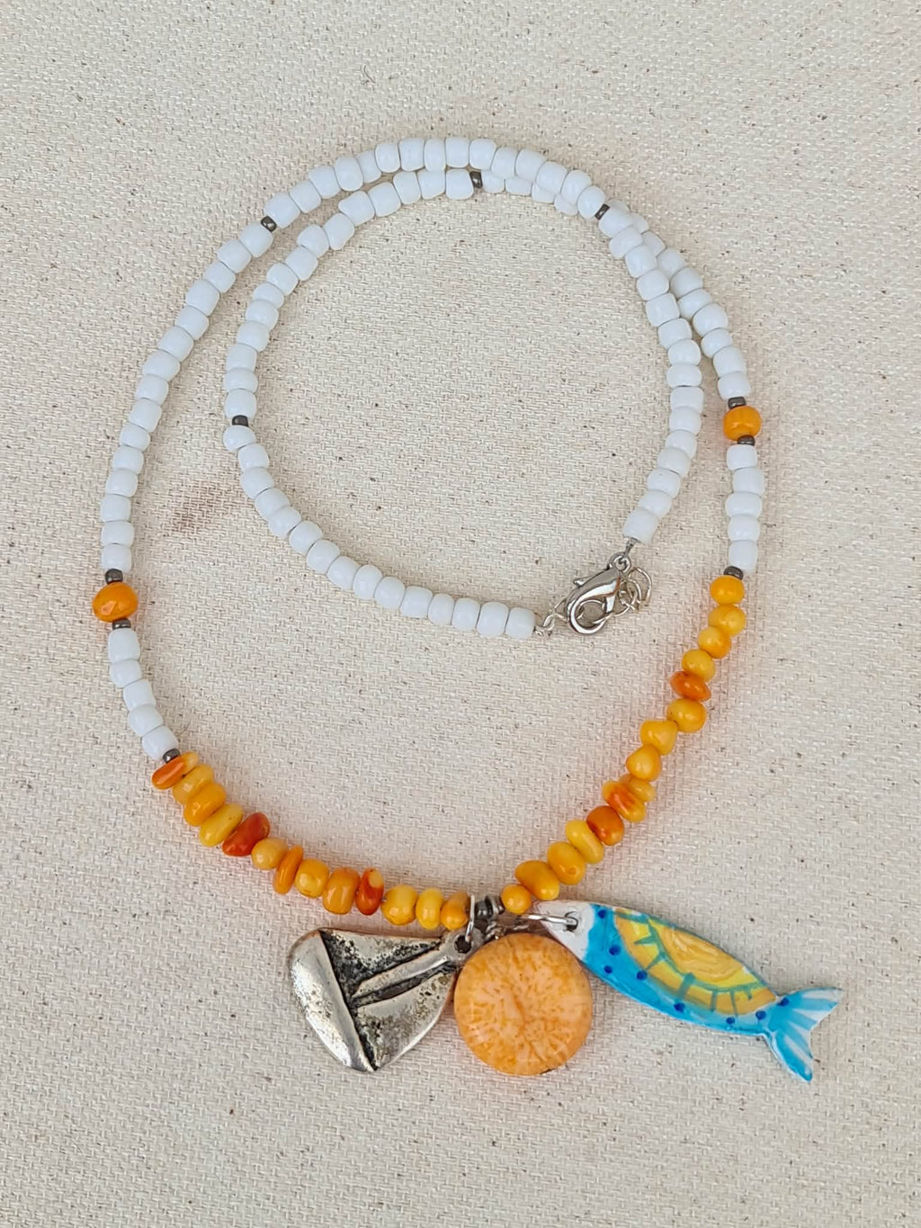 Orange Sail Necklace