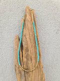 Turquoise & Gold Crystal Necklace