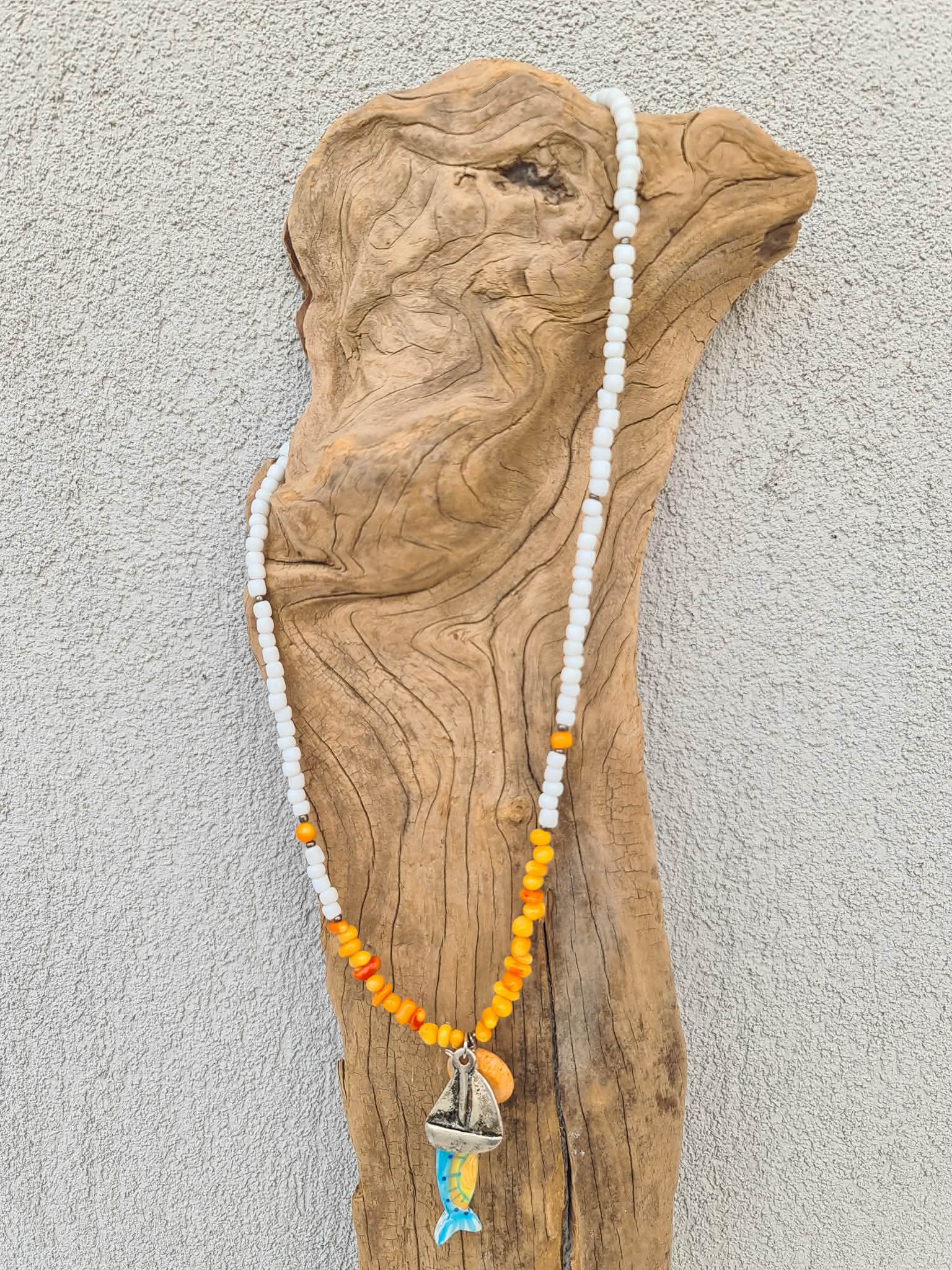 Orange Sail Necklace
