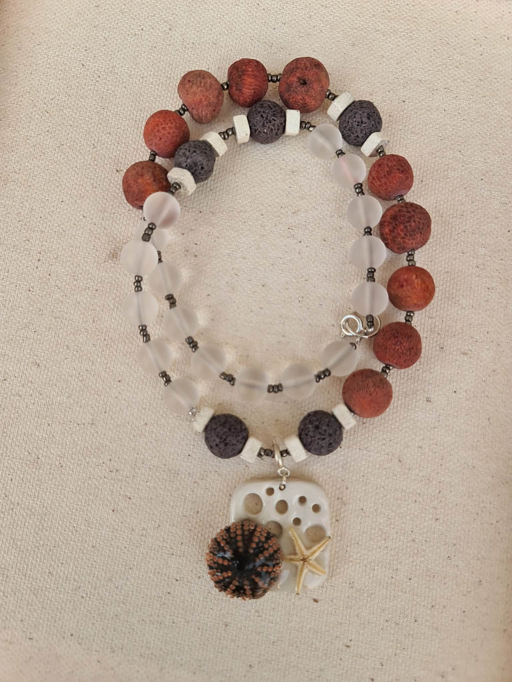 Lava & Sea Urchin Statement Necklace