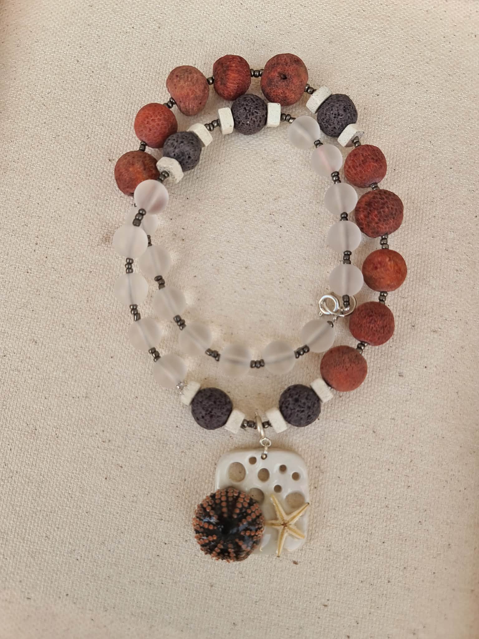 Lava & Sea Urchin Statement Necklace
