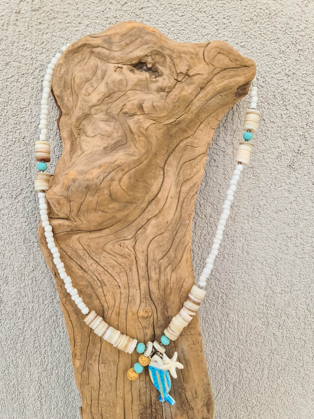 Blue Fish & Starfish Necklace
