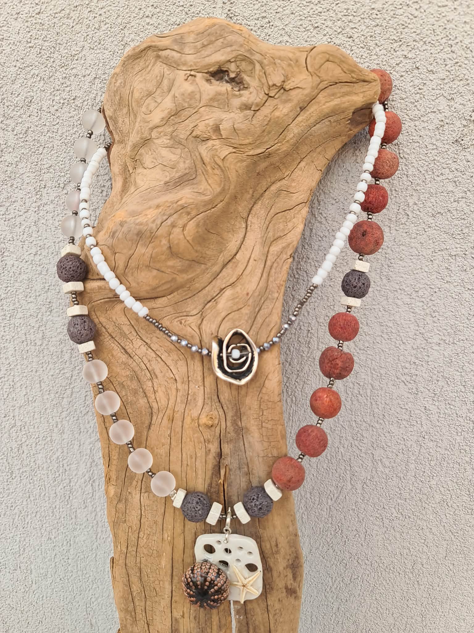 Lava & Sea Urchin Statement Necklace
