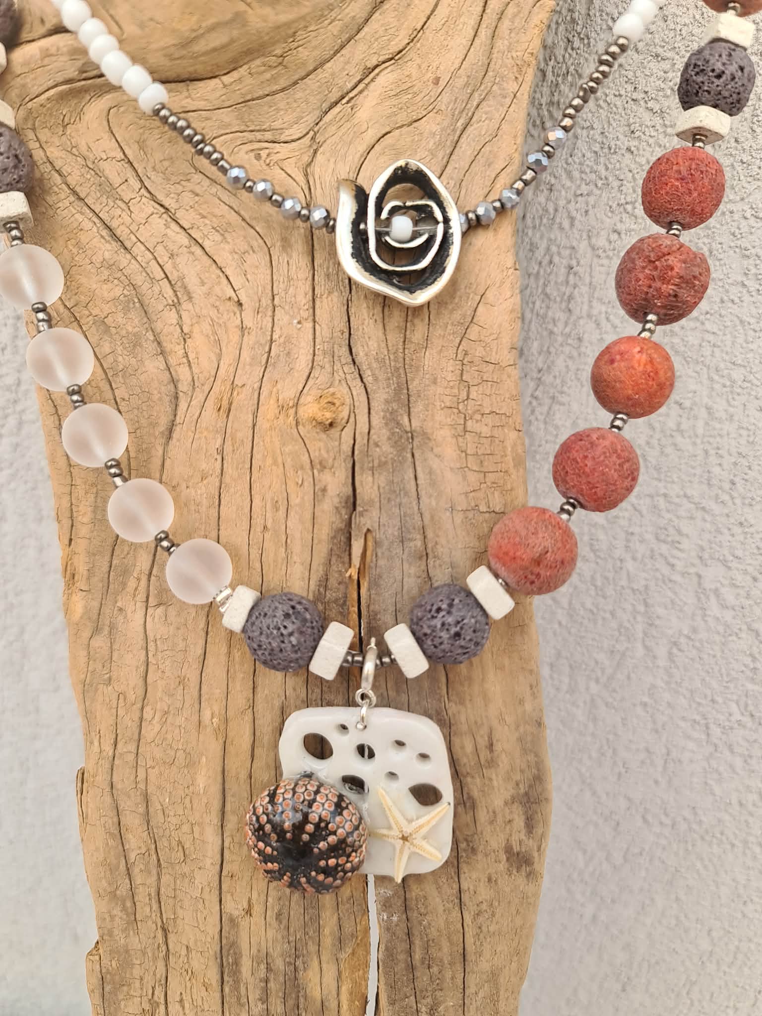 Lava & Sea Urchin Statement Necklace