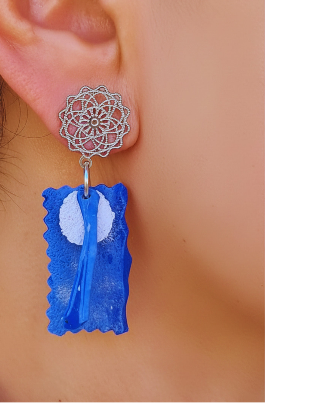 Aegean Foolmoon Clay Earrings – One of a Kind