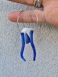 Aegean Wave Clay Hoop Earrings – One of a Kind Handmade Earrings