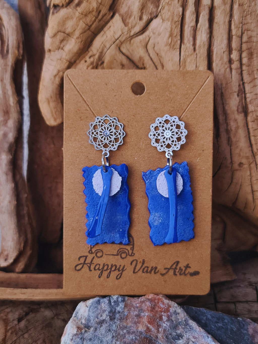 Aegean Foolmoon Clay Earrings – One of a Kind