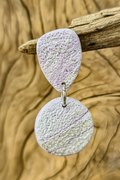 Lavender Pearl Clay Earrings – One of a Kind