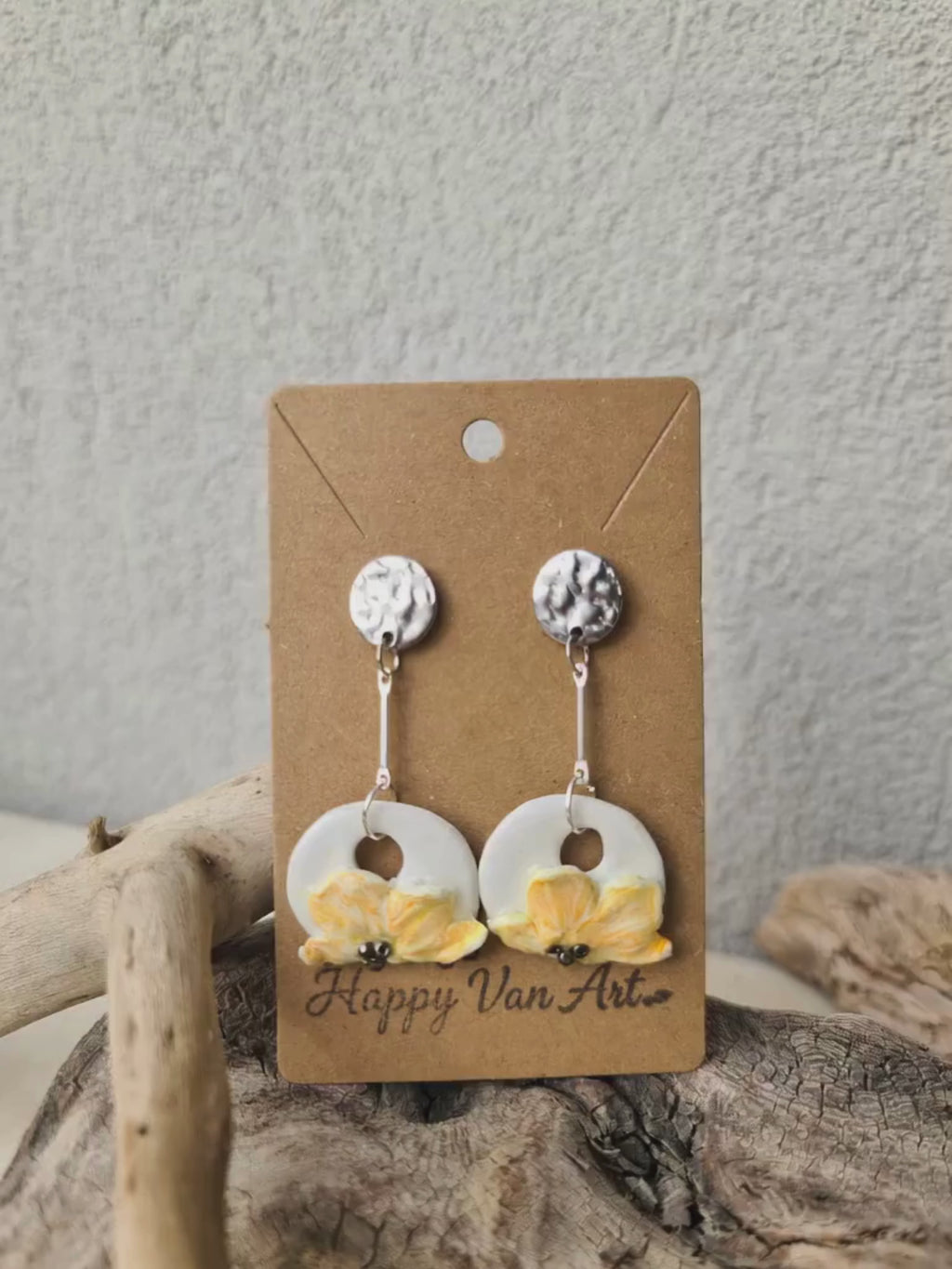 Little Bloom on a Ring – Polymer Clay Earring