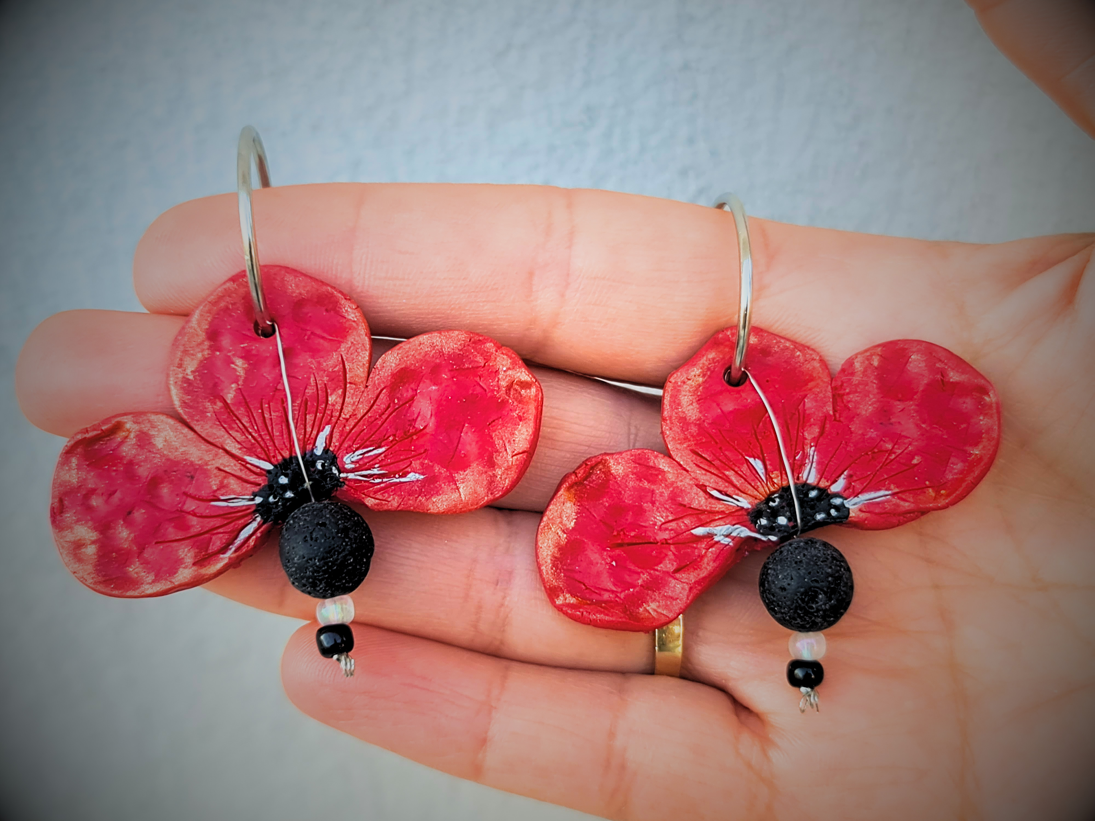 Poppy Flower Earrings