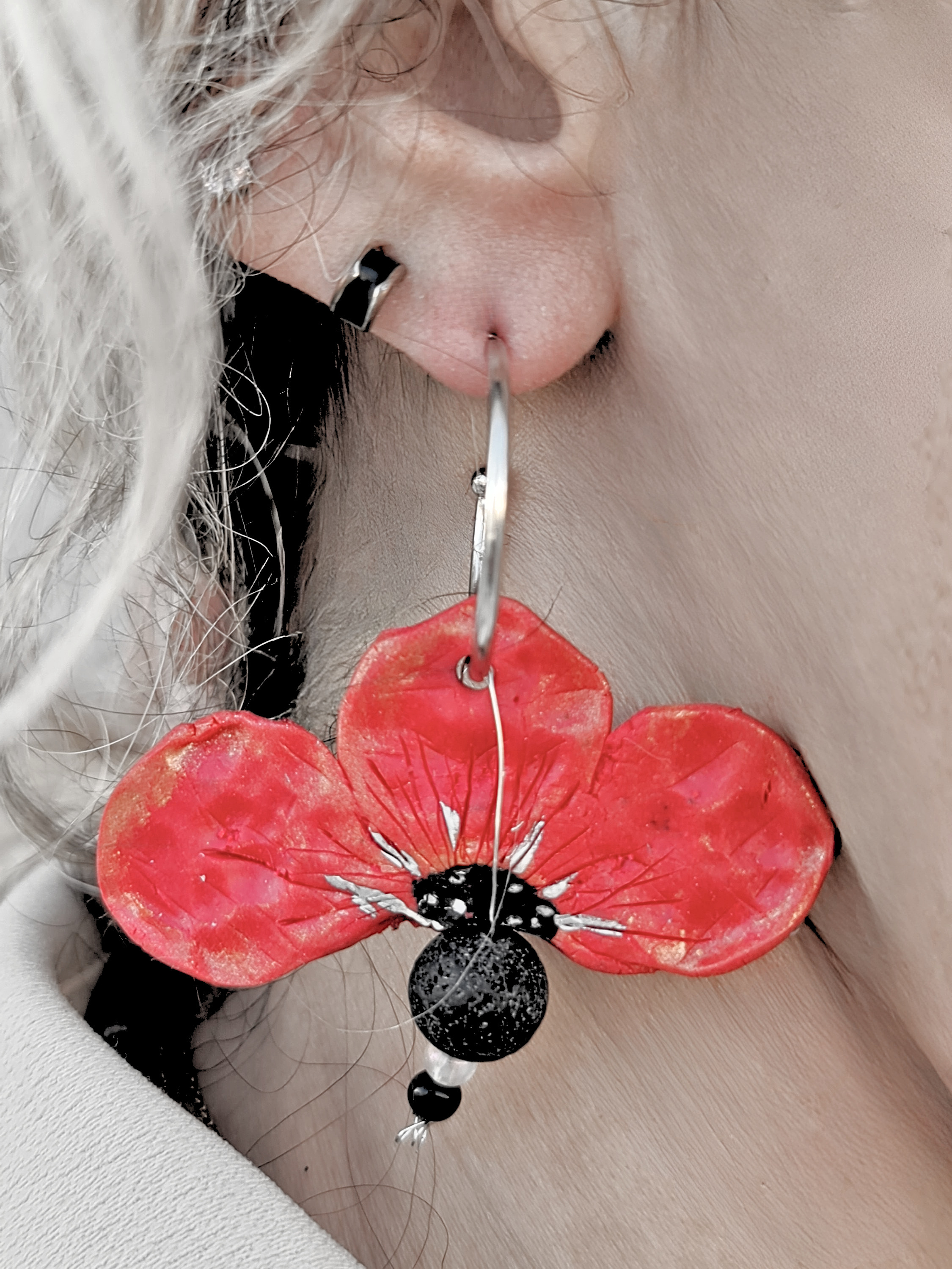 Poppy Flower Earrings