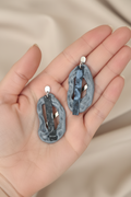 Stone Arch Clay Earrings – Handmade Polymer Clay Statement Jewelry