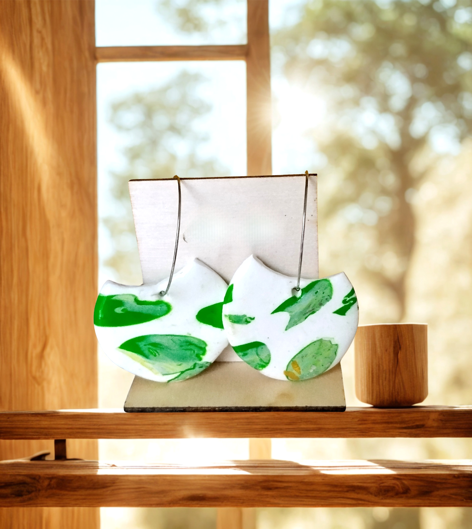 Where Light Rests – Handmade polymer clay Earrings (Made to Order)
